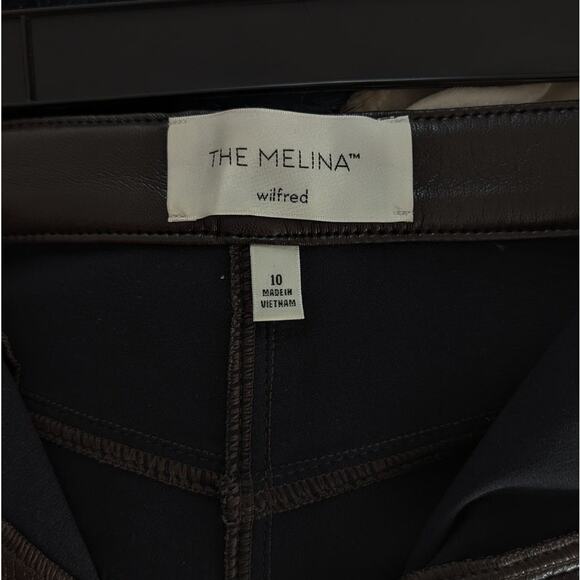 Aritzia Wilfred Melina Rich Mocha Brown High-Rise Straight Leg Pants, size 10 - Picture 11 of 11